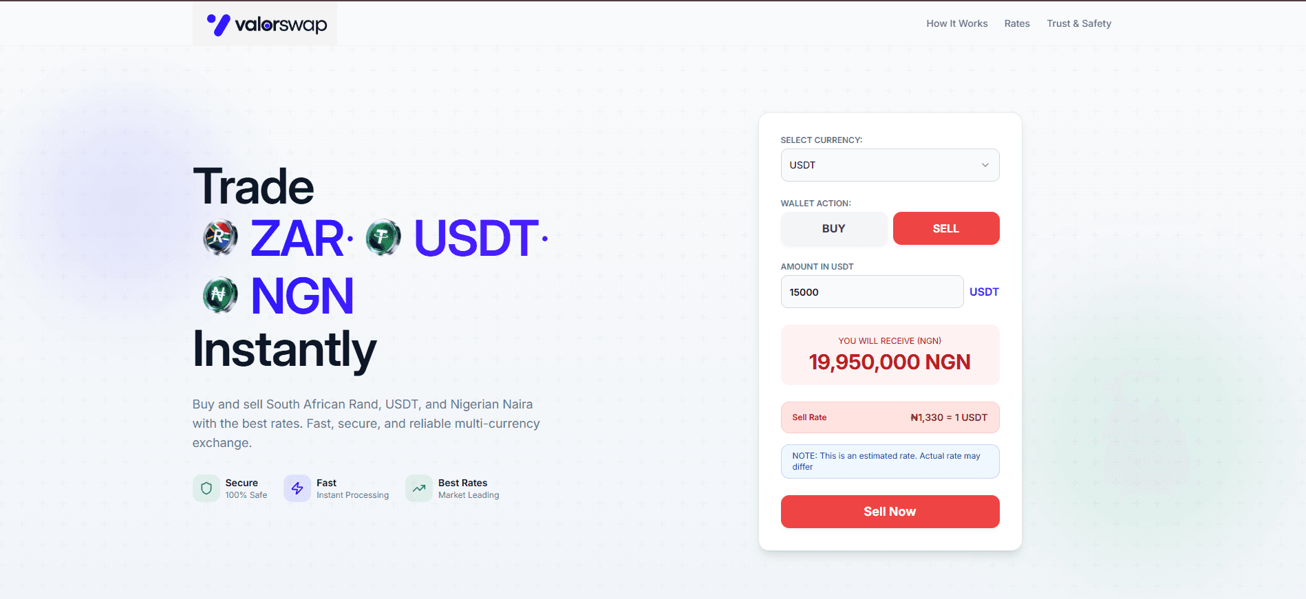 Valor Swap